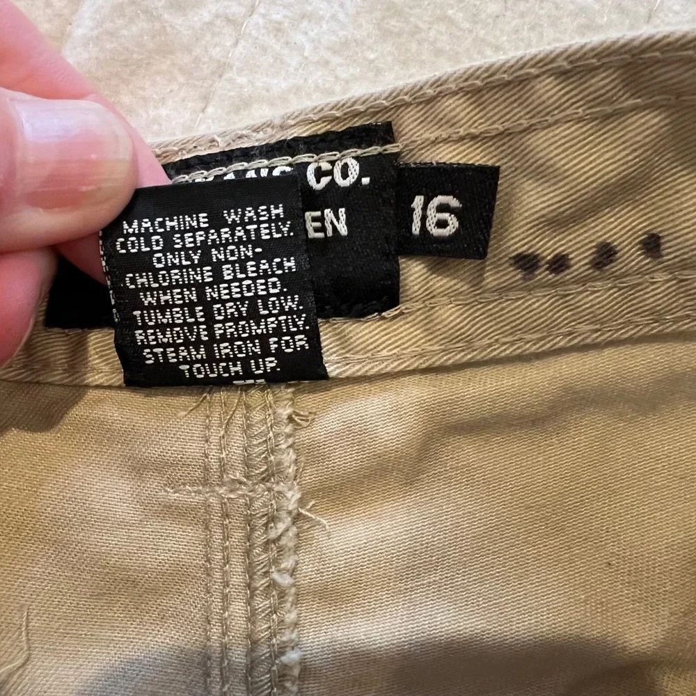 Vintage Polo Jeans Co. Beige Cargo Shorts Men's Size 16‎ Classic Utility Y2K